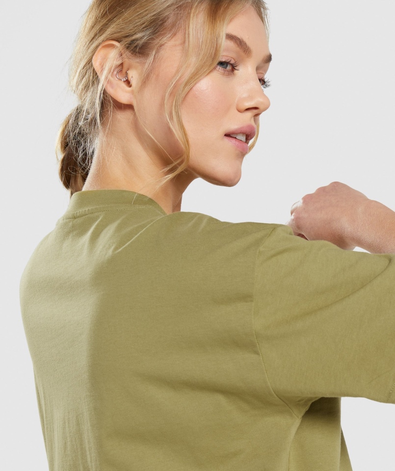 Gymshark Treningowa Koszulka Oversize Griffin Green