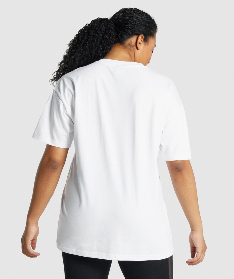 Gymshark Treningowa Koszulka Oversize Biała