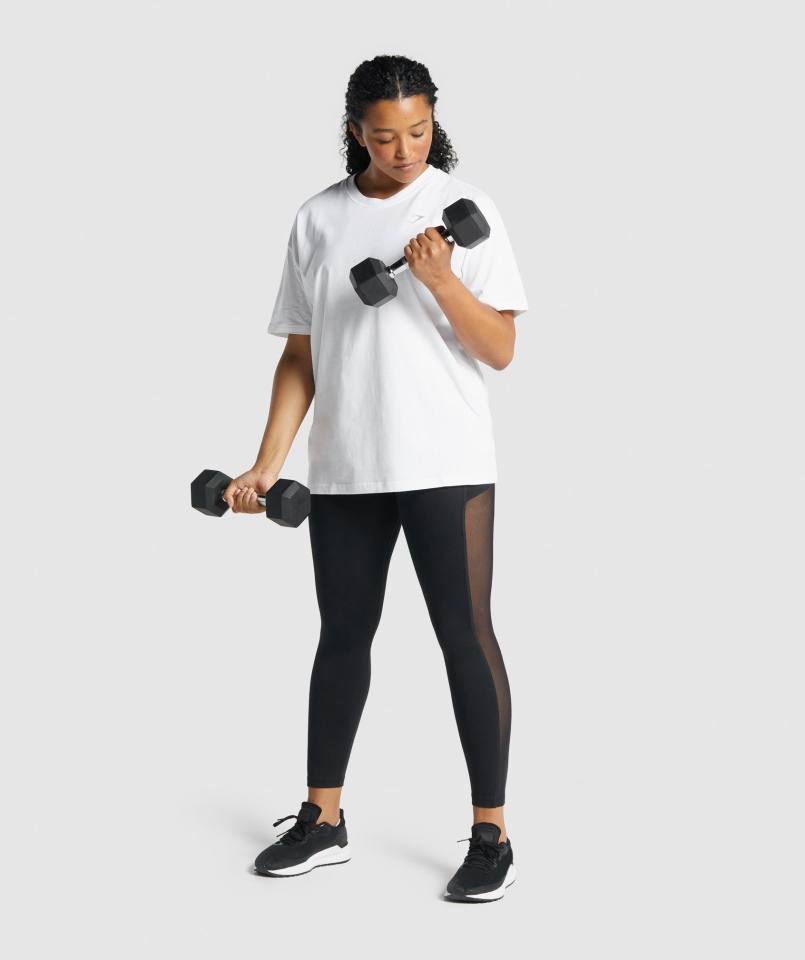 Gymshark Treningowa Koszulka Oversize Biała