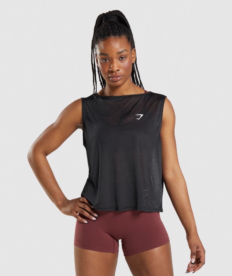 Gymshark Treningowy Oversize Tank Czarny