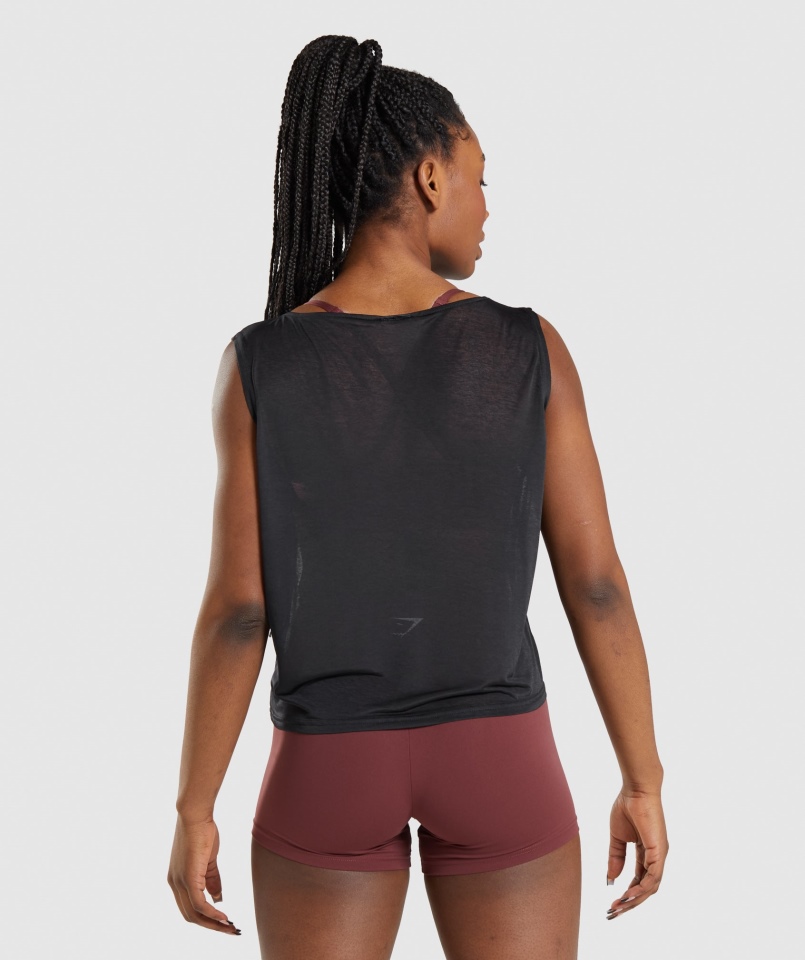 Gymshark Treningowy Oversize Tank Czarny