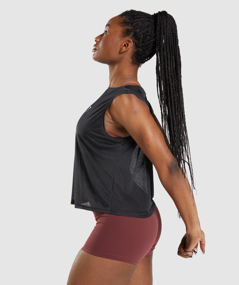 Gymshark Treningowy Oversize Tank Czarny