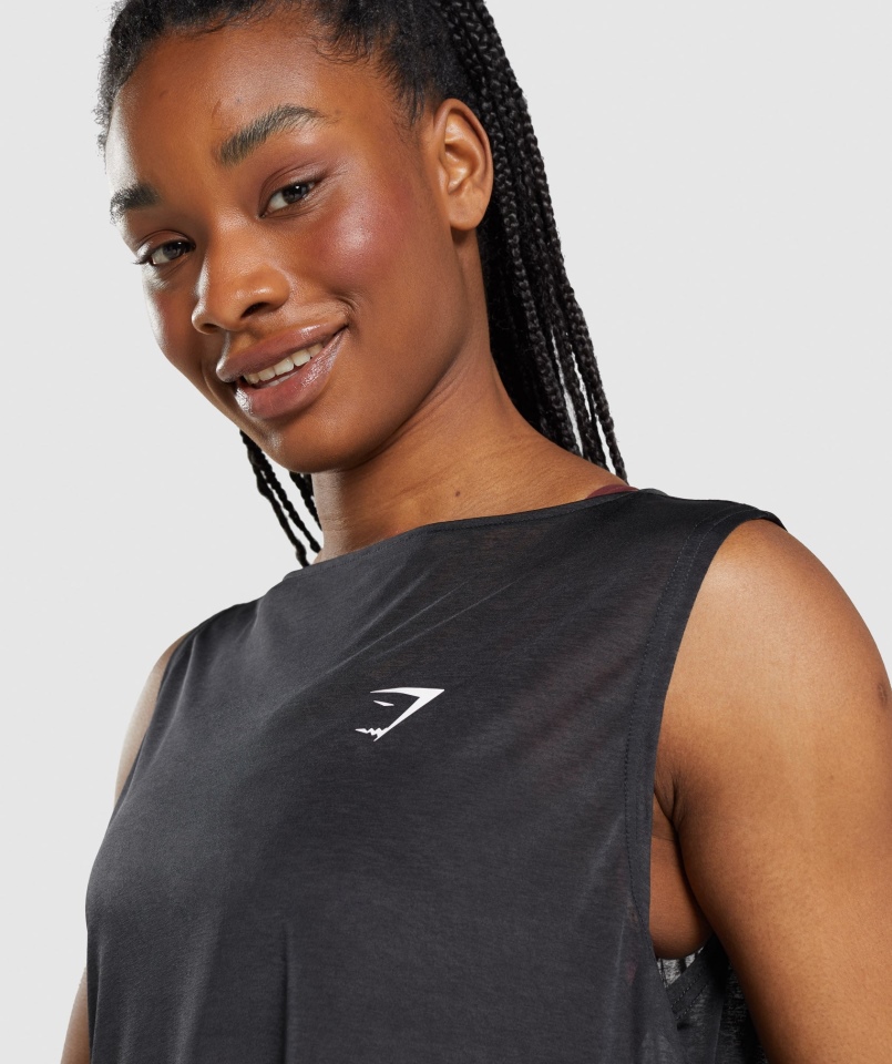 Gymshark Treningowy Oversize Tank Czarny