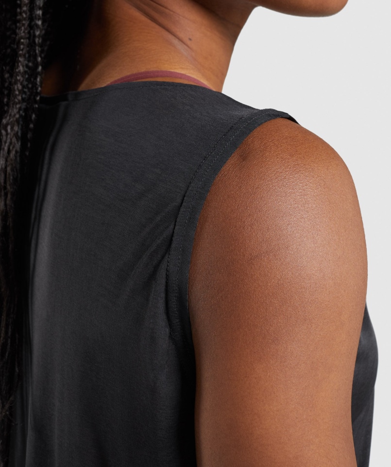 Gymshark Treningowy Oversize Tank Czarny