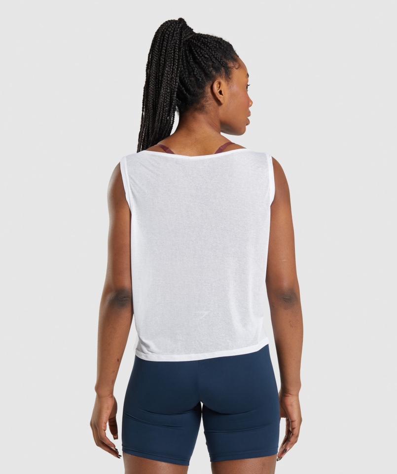 Gymshark Treningowy Oversize Tank Biały