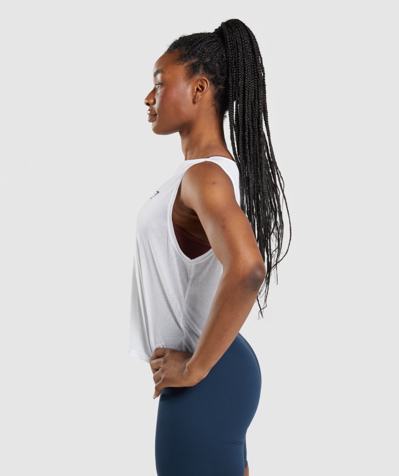 Gymshark Treningowy Oversize Tank Biały