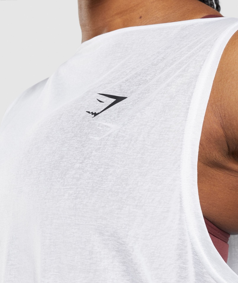 Gymshark Treningowy Oversize Tank Biały