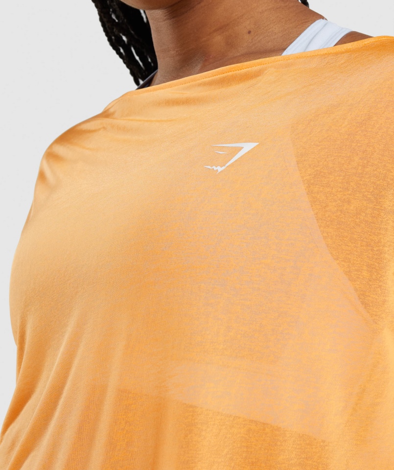 Gymshark Trening Oversize Morelowy Pomarańczowy