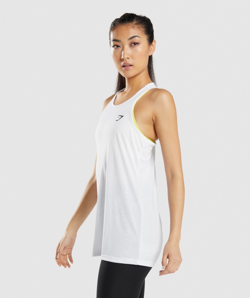 Gymshark Treningowa Kamizelka Oversize Biała