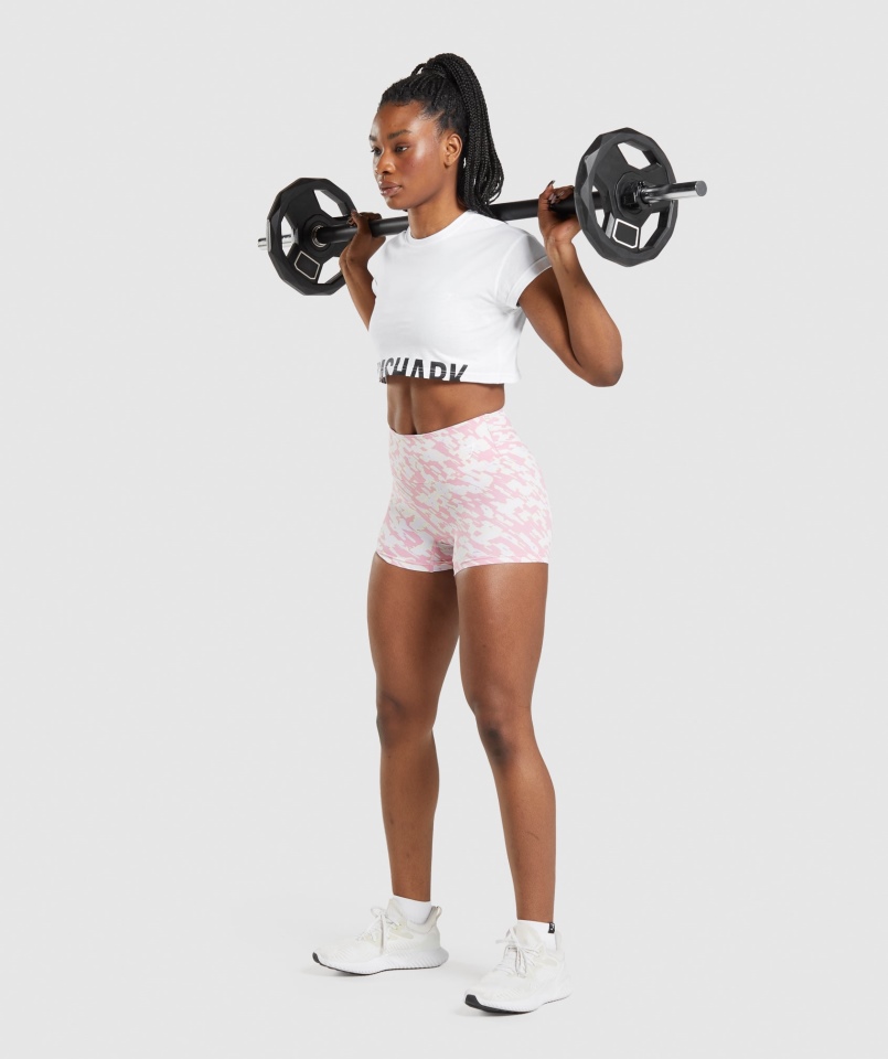 Spodenki Treningowe Gymshark Sorbet Różowy Print