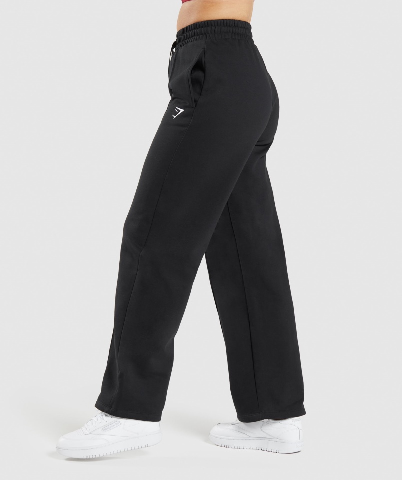 Gymshark Treningowy Jogger Z Prostymi Nogawkami Czarny