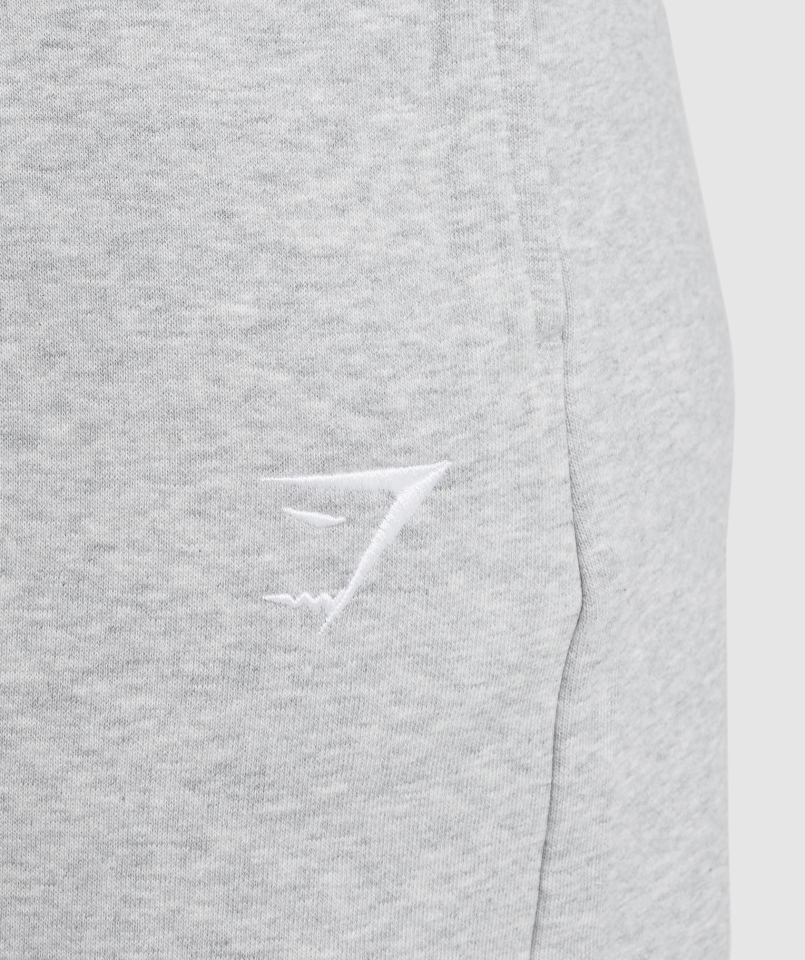 Gymshark Treningowe Joggery Z Prostymi Nogawkami Jasnoszare Marl