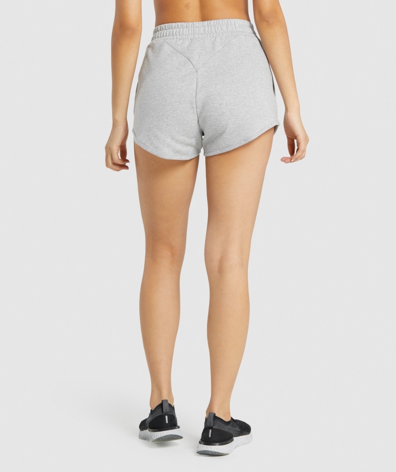 Gymshark Treningowe Spodenki Dresowe Jasnoszare Marl