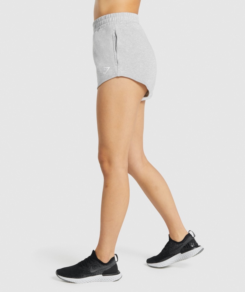 Gymshark Treningowe Spodenki Dresowe Jasnoszare Marl