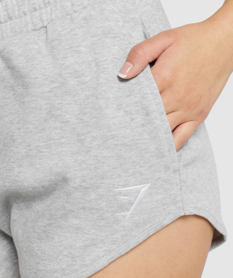 Gymshark Treningowe Spodenki Dresowe Jasnoszare Marl