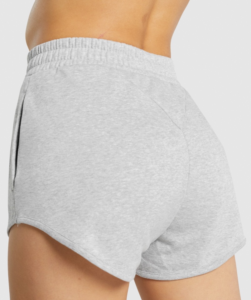 Gymshark Treningowe Spodenki Dresowe Jasnoszare Marl