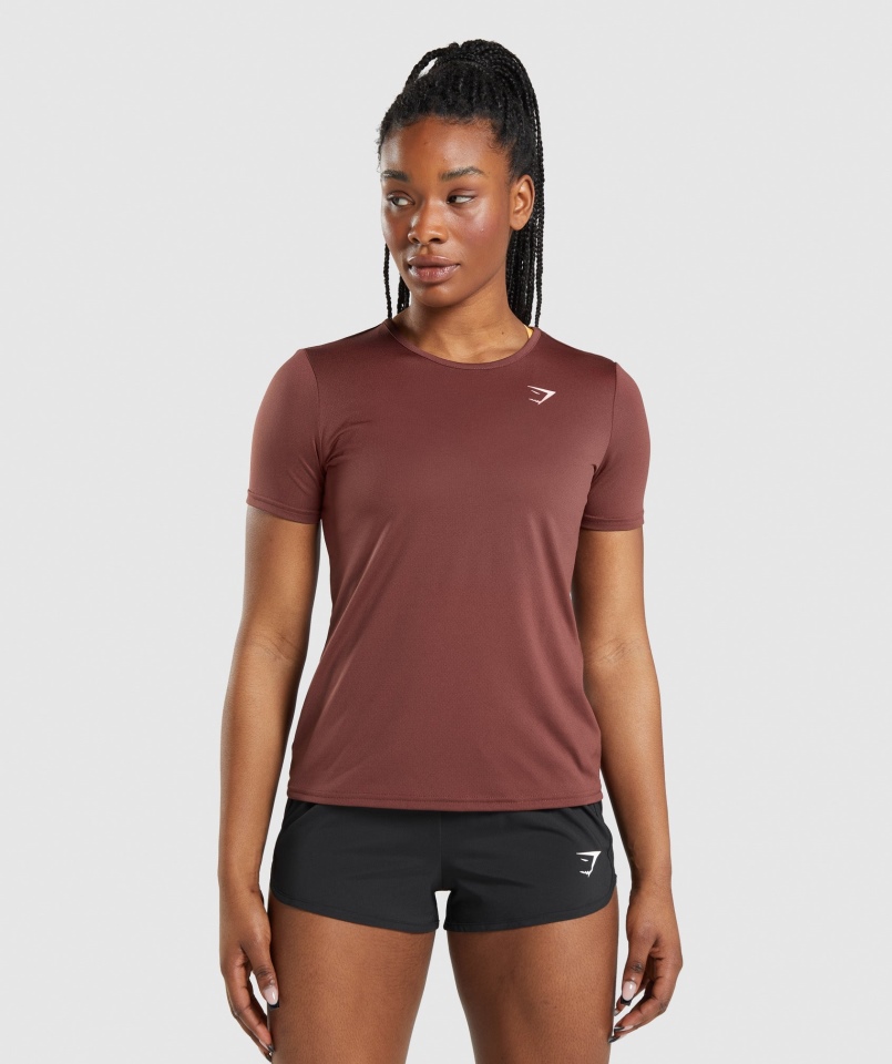 Koszulka Treningowa Gymshark Wiśniowy Brąz