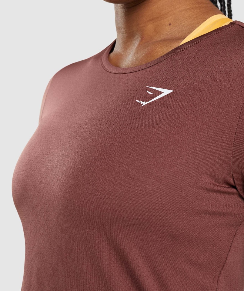 Koszulka Treningowa Gymshark Wiśniowy Brąz