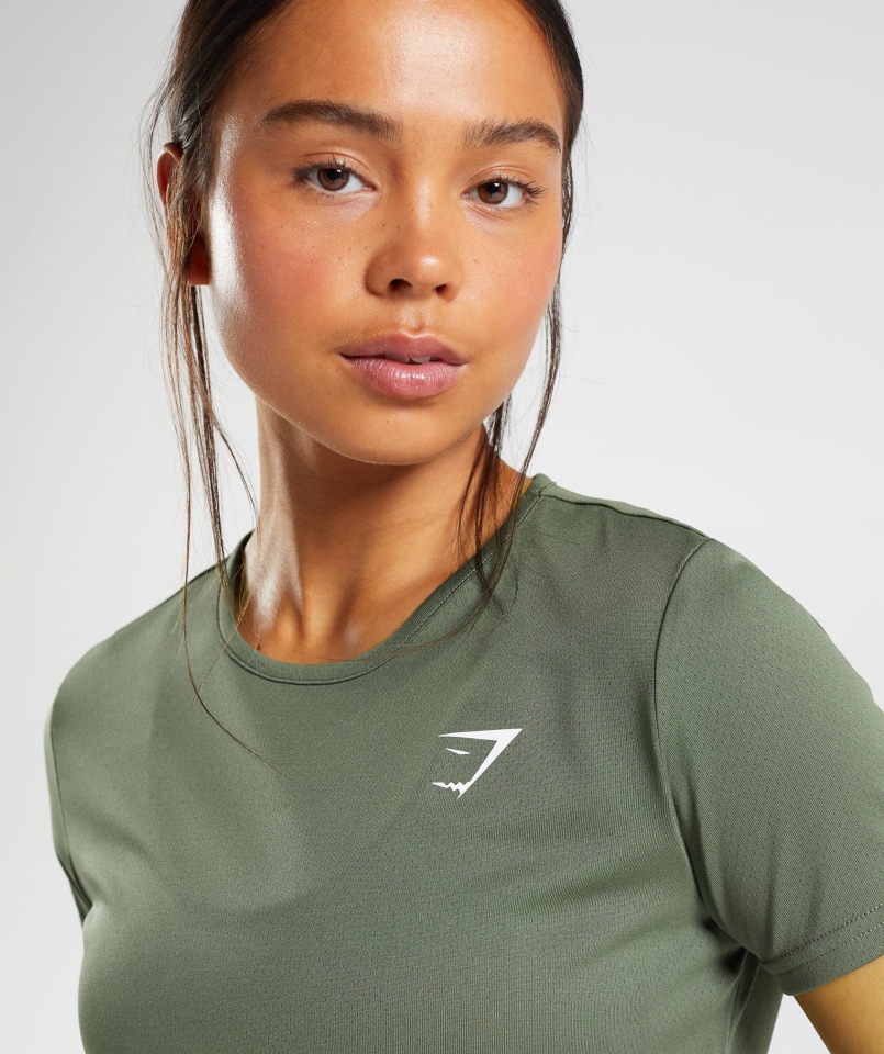 Koszulka Treningowa Gymshark Core Oliwkowa
