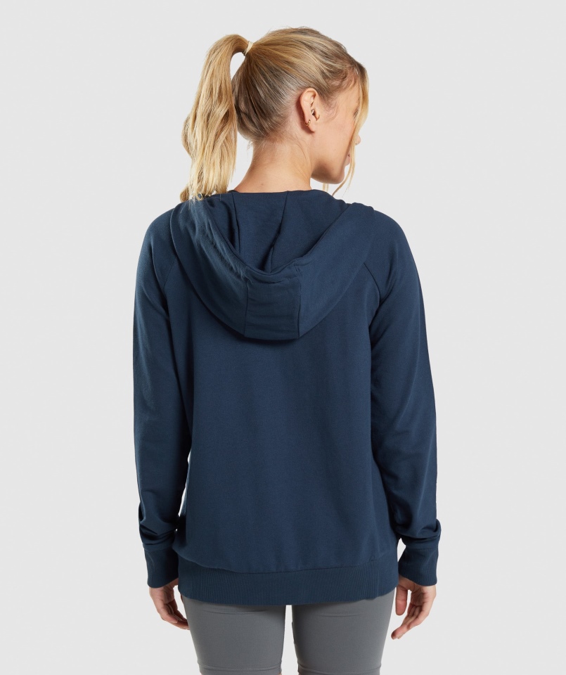 Gymshark Treningowa Bluza Z Kapturem Navy