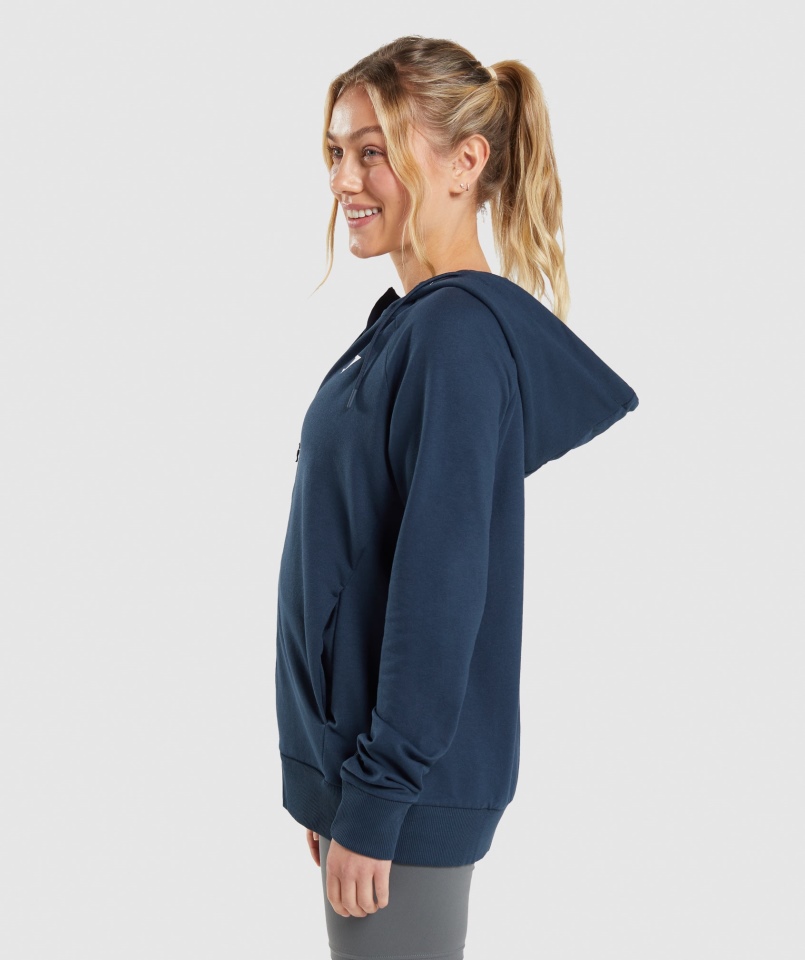Gymshark Treningowa Bluza Z Kapturem Navy