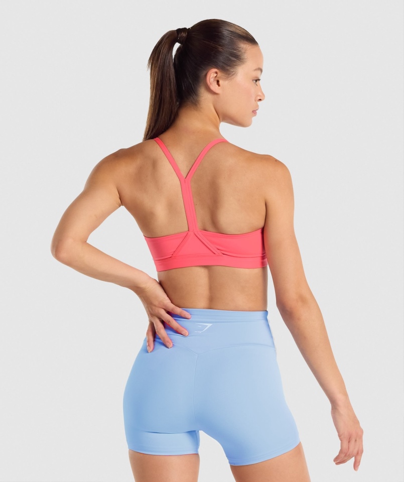 Gymshark Biustonosz Sportowy Z Dekoltem W Serek Różowy