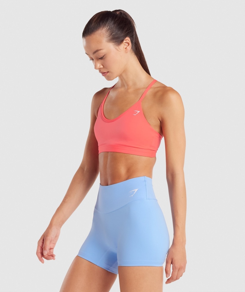 Gymshark Biustonosz Sportowy Z Dekoltem W Serek Różowy