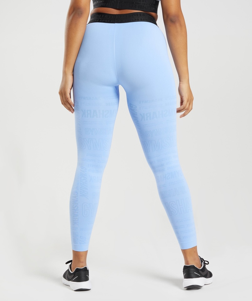 Gymshark Vision Legginsy Moonstone Niebieskie