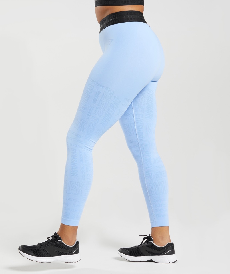 Gymshark Vision Legginsy Moonstone Niebieskie
