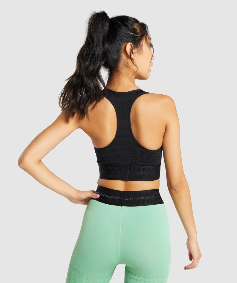 Biustonosz Sportowy Gymshark Vision Czarny