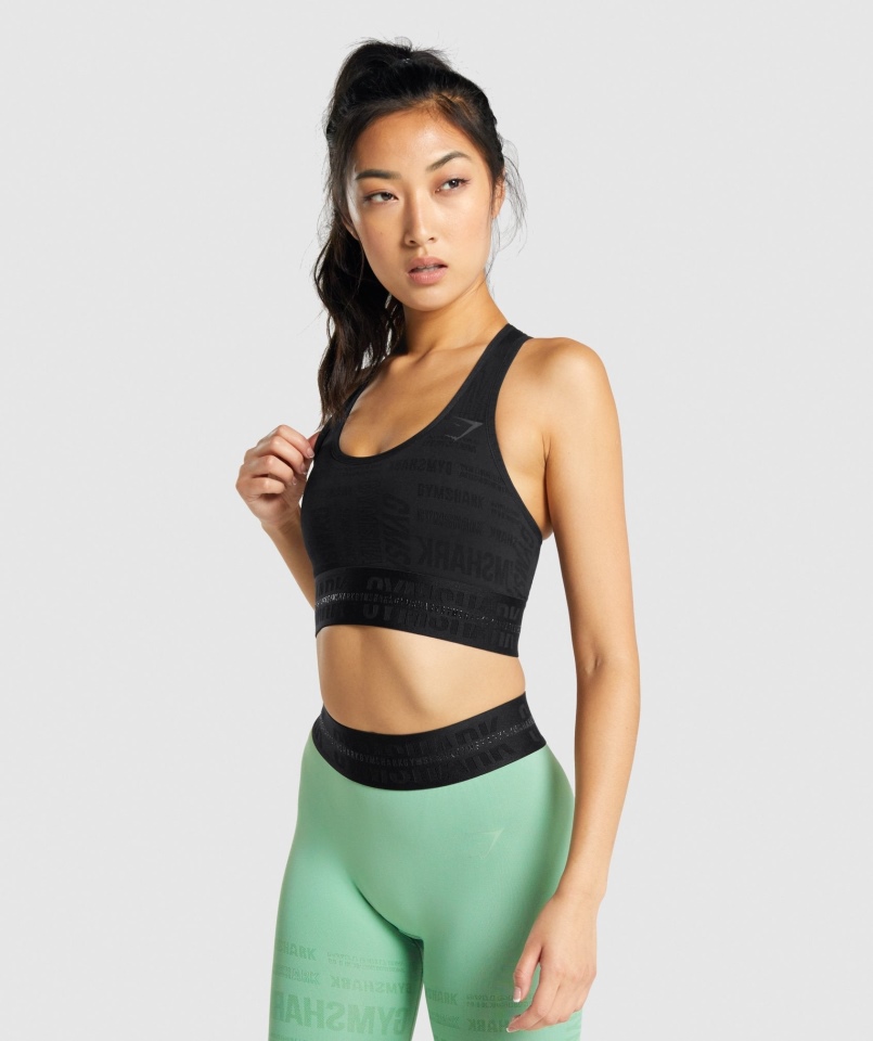 Biustonosz Sportowy Gymshark Vision Czarny