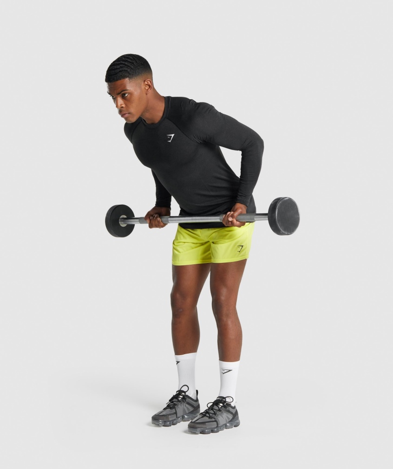 Gymshark Vital Light Bezszwowa Koszulka Z Długim Rękawem Czarna Marl