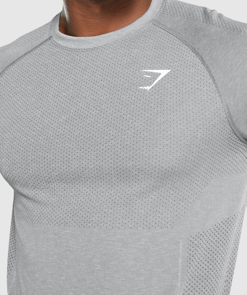 Gymshark Vital Light Bezszwowa Koszulka Z Długim Rękawem Antracytowy Marl