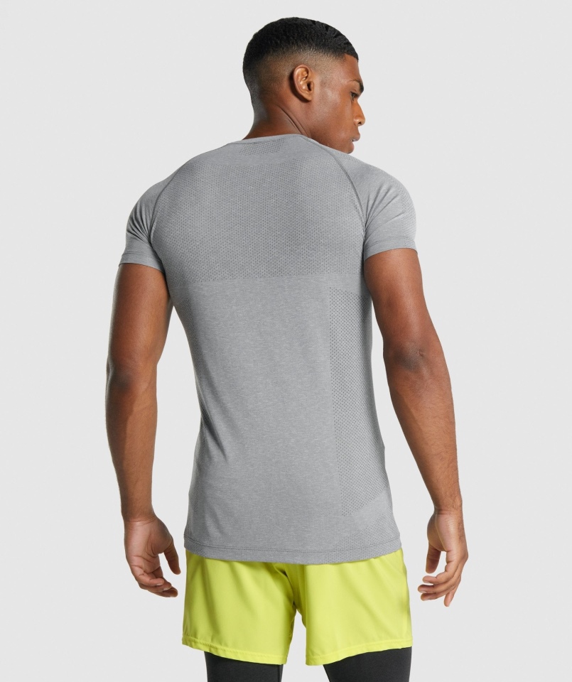Gymshark Vital Light Bezszwowa Koszulka Antracyt Marl