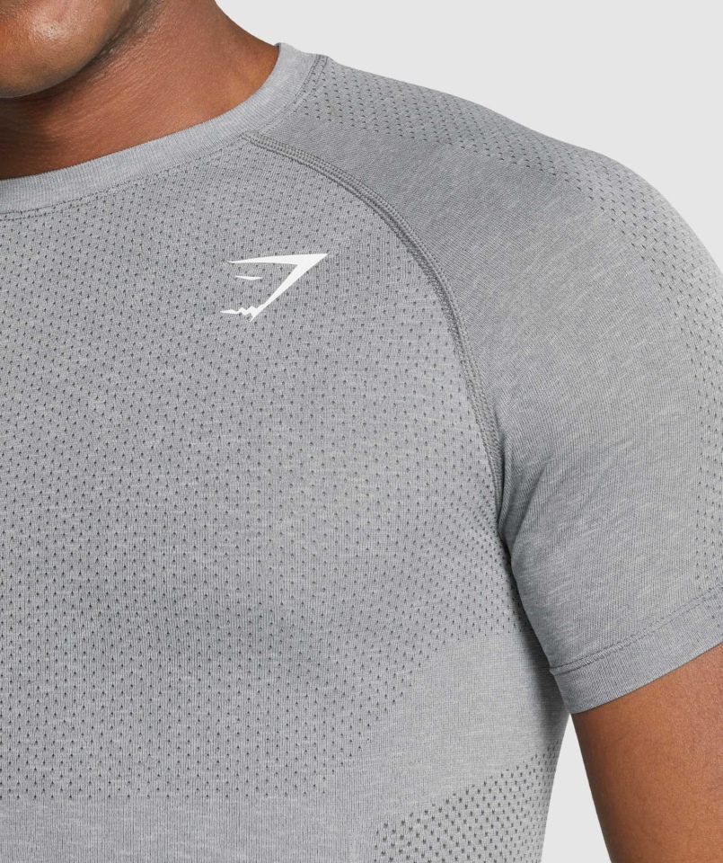 Gymshark Vital Light Bezszwowa Koszulka Antracyt Marl