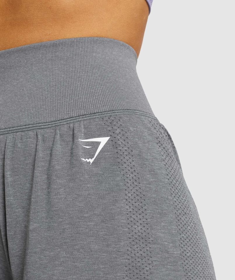 Gymshark Vital Bezszwowe 2.0 2-w-1 Spodenki Smokey Grey Melanż