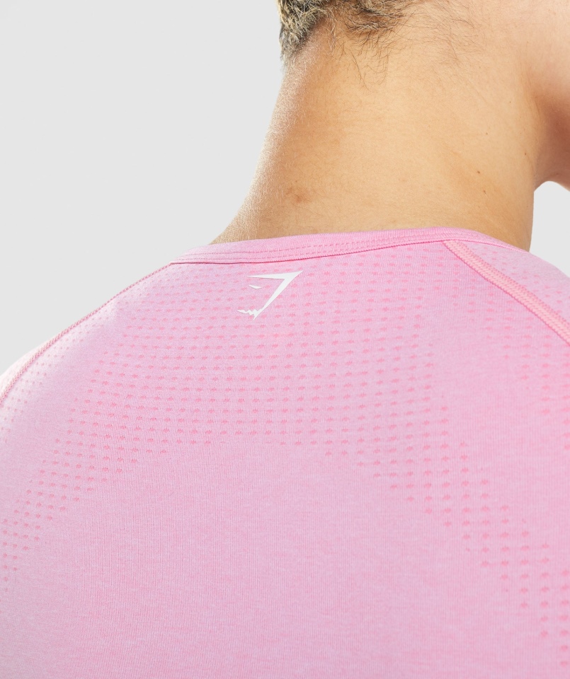 Gymshark Vital Bezszwowa Bluzka Bezszwowa 2.0 Sorbet Różowy Marl