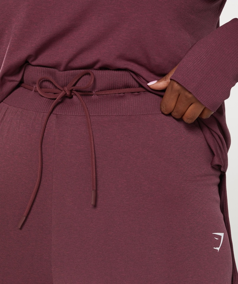 Gymshark Vital Bezszwowe Joggery 2.0 Pieczone Bordowe Marl