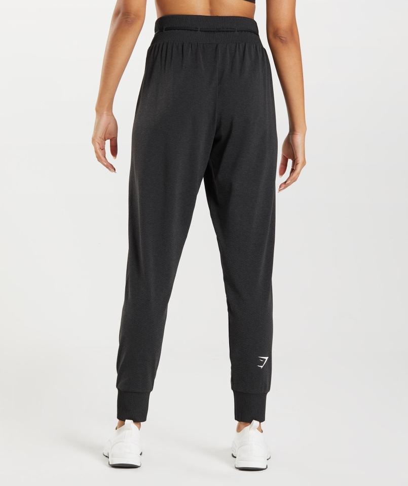 Gymshark Vital Bezszwowe Joggery 2.0 Czarne Marl