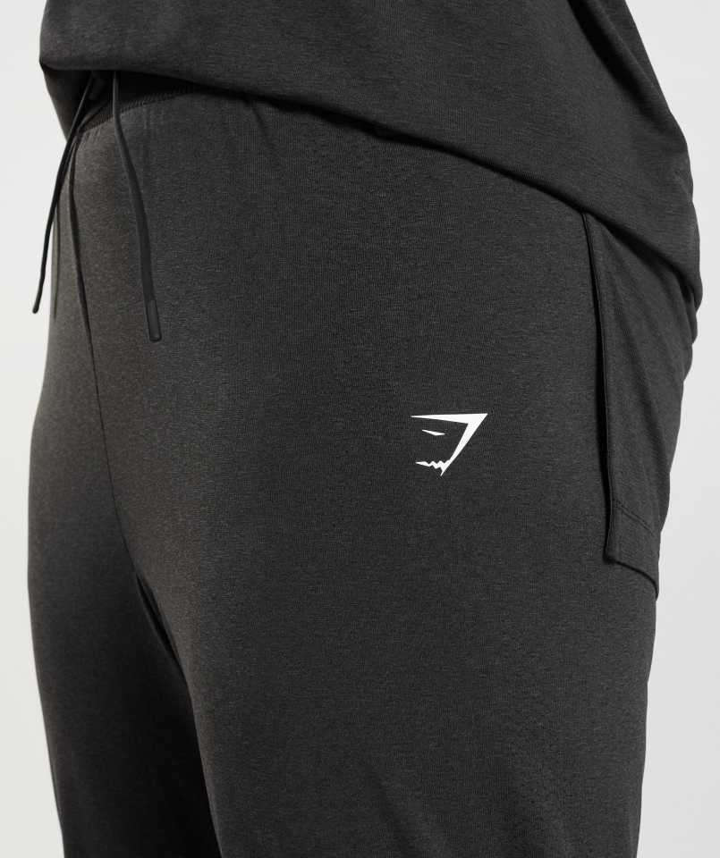 Gymshark Vital Bezszwowe Joggery 2.0 Czarne Marl