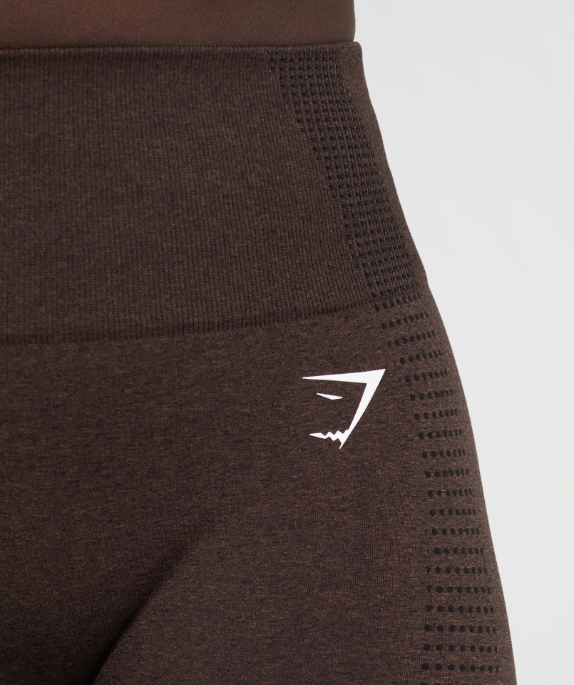 Gymshark Vital Bezszwowe Legginsy 2.0 Wiśniowo-brązowy Melanż