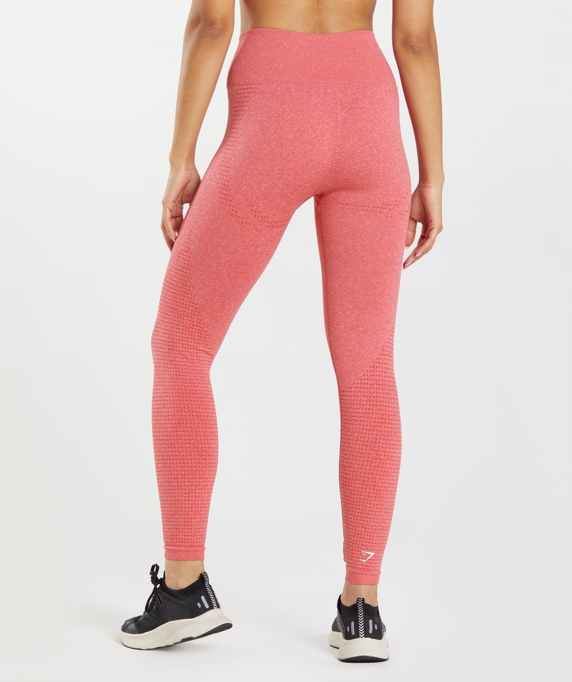 Gymshark Vital Bezszwowe Legginsy 2.0 Chili Red Marl