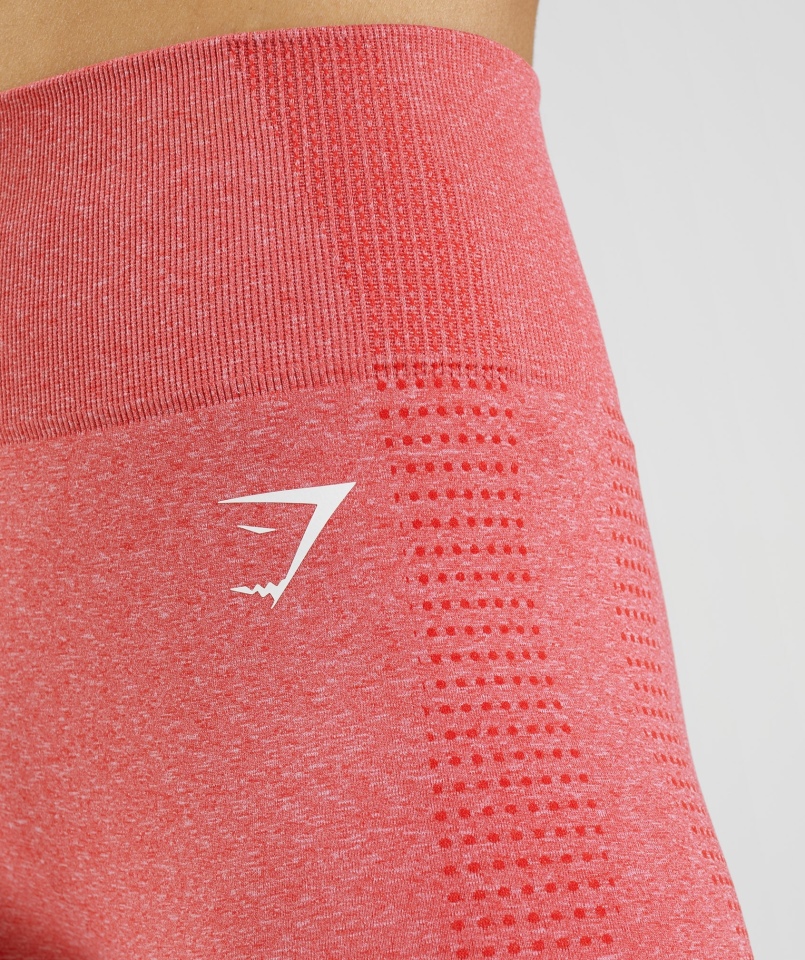 Gymshark Vital Bezszwowe Legginsy 2.0 Chili Red Marl