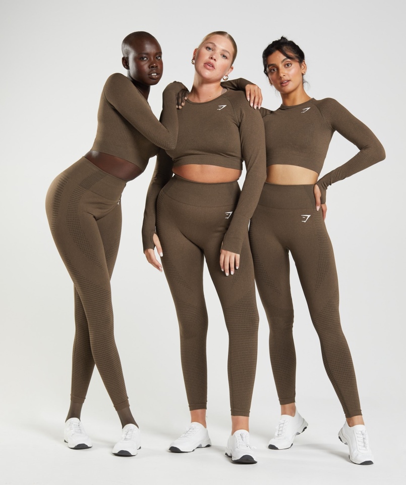 Gymshark Vital Bezszwowe Legginsy 2.0 W Kolorze Espresso Marl
