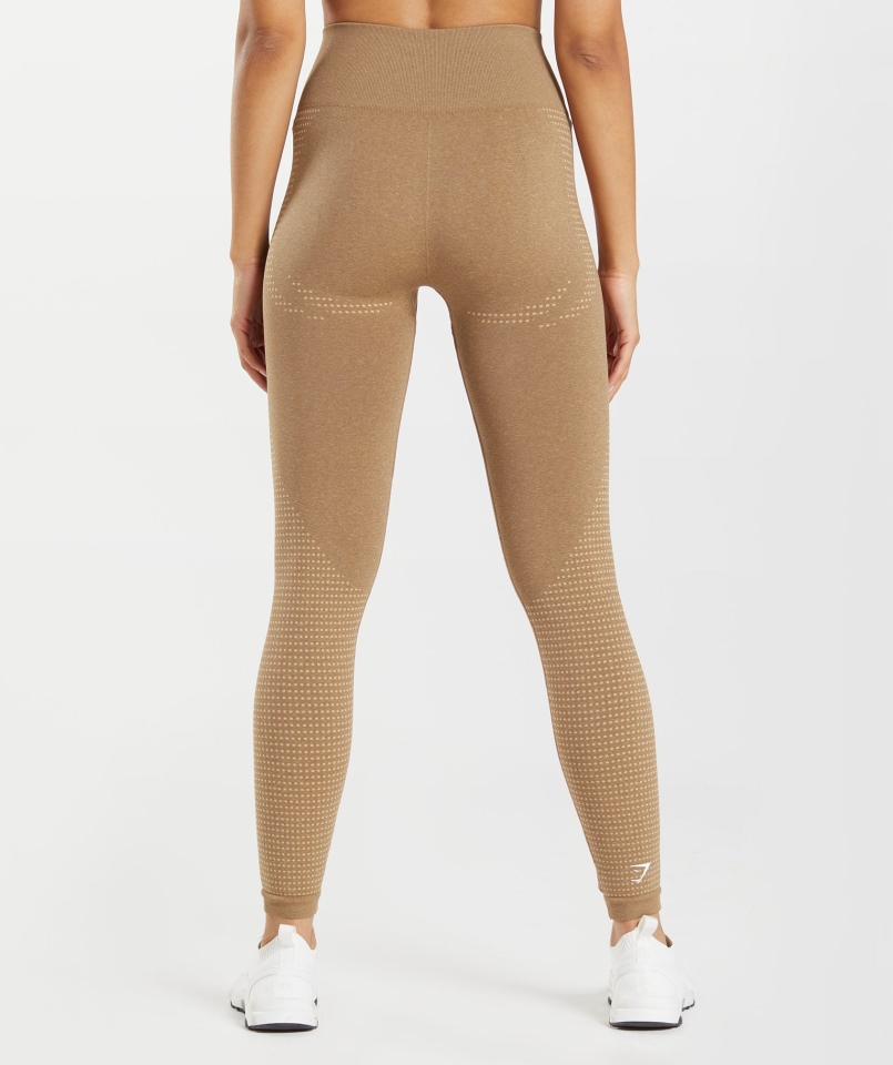 Gymshark Vital Bezszwowe Legginsy 2.0 Płowe Marl