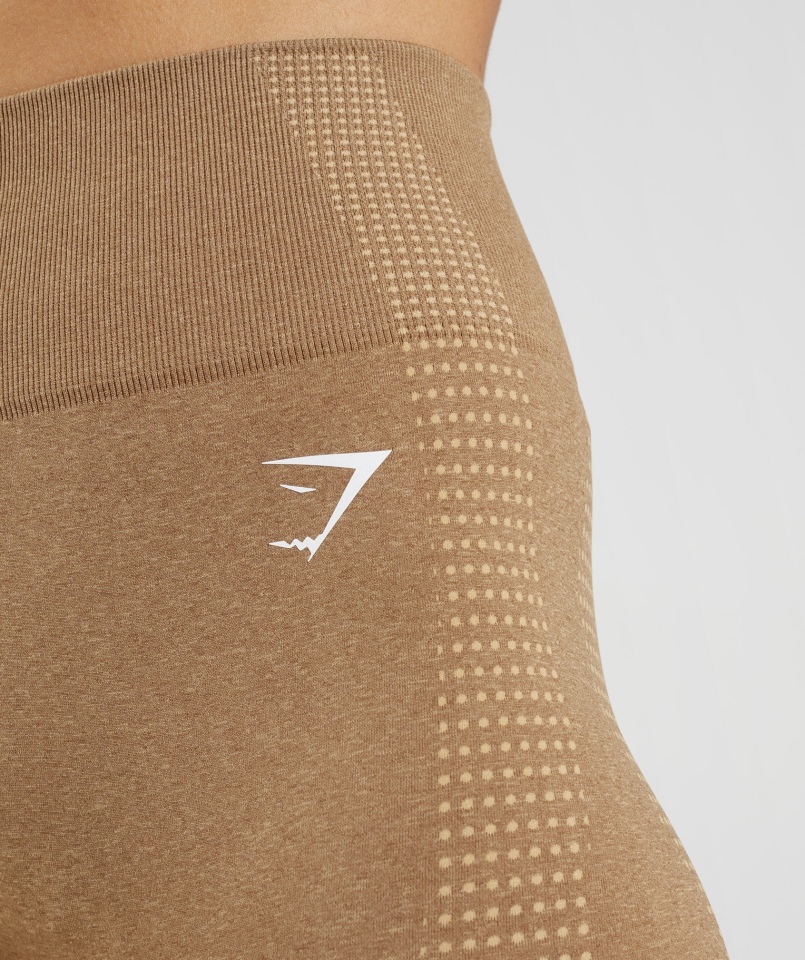 Gymshark Vital Bezszwowe Legginsy 2.0 Płowe Marl
