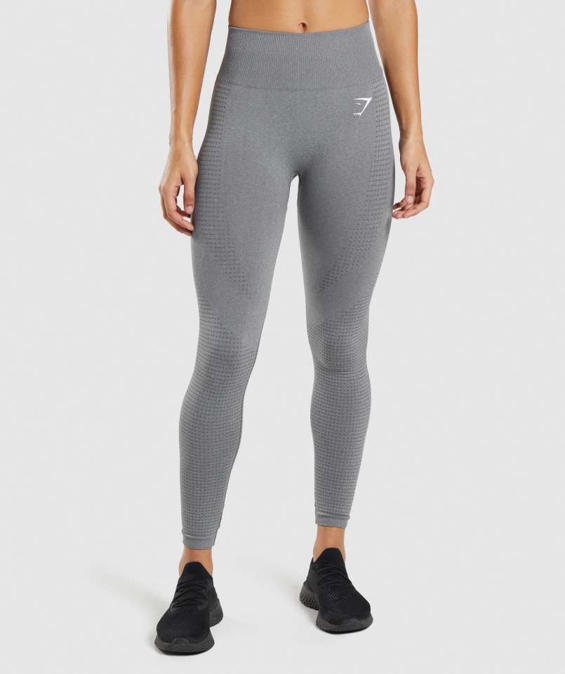Gymshark Vital Bezszwowe Legginsy 2.0 Smokey Grey Marl