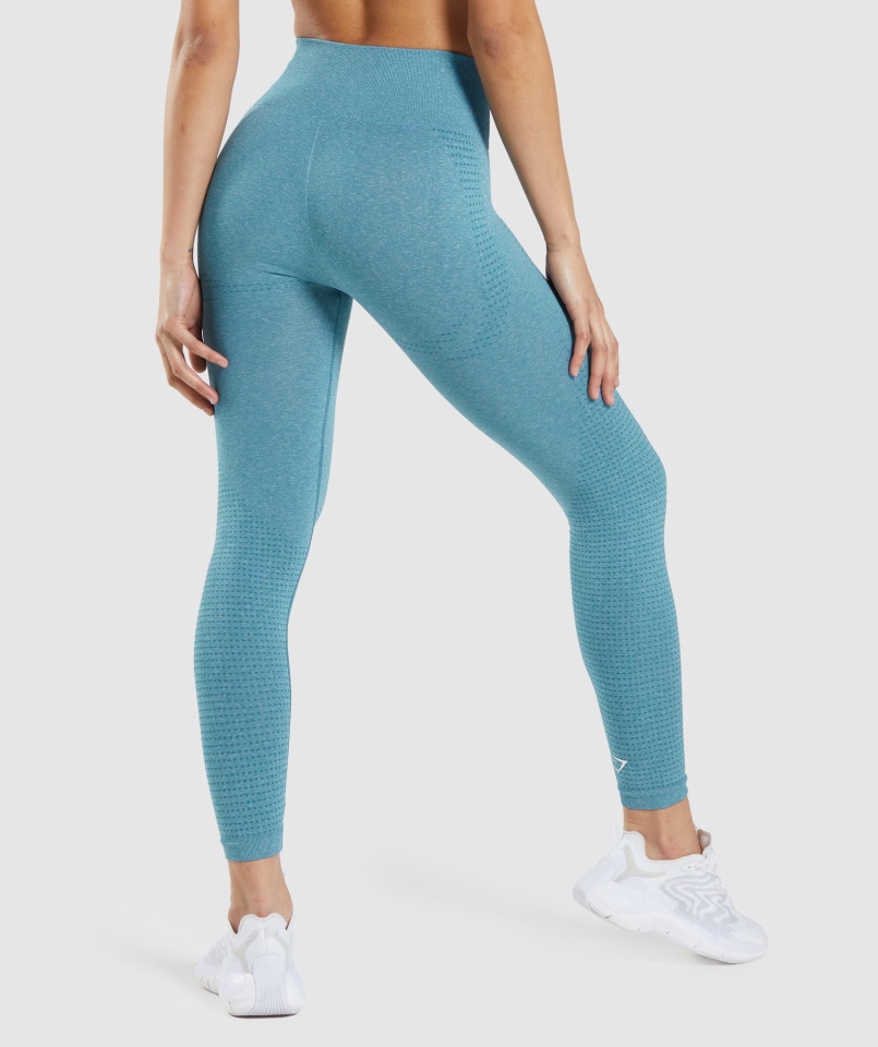 Gymshark Vital Bezszwowe Legginsy 2.0 Tahoe Turkusowy Marl