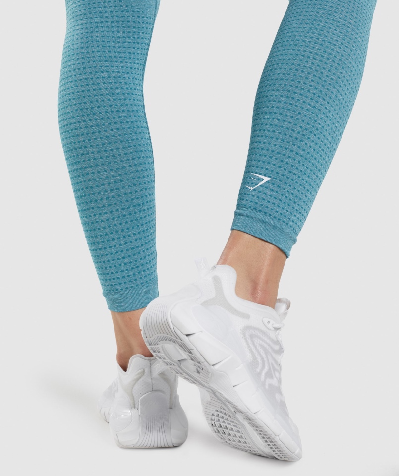 Gymshark Vital Bezszwowe Legginsy 2.0 Tahoe Turkusowy Marl
