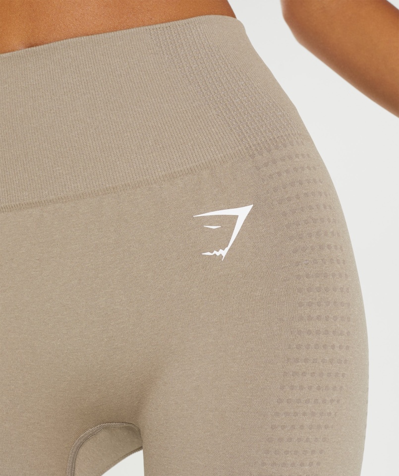 Gymshark Vital Bezszwowe Legginsy 2.0 Waniliowo-brązowy Marl